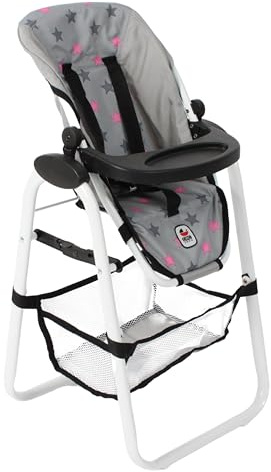 Bayer Chic 2000 Puppen-Hochstuhl | Klappbar | Design Sternchen Grau