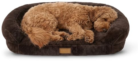 Snug Comfy Orthopaedic Pet Bed - Washable Dog Cat Bed - Brown - Small/Medium