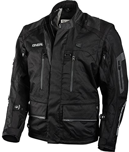 O'Neal | Chaqueta de motocicleta | Enduro Motocross | Material exterior repelente al agua, bolsillos protectores en la espalda, codos y hombros | Baja Racing Jacket | Adultos | Negro | Talla XL