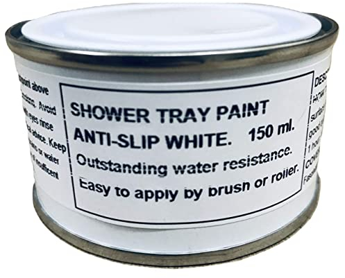 1 x 150ml White Anti Slip Shower Tray and Bath Paint
