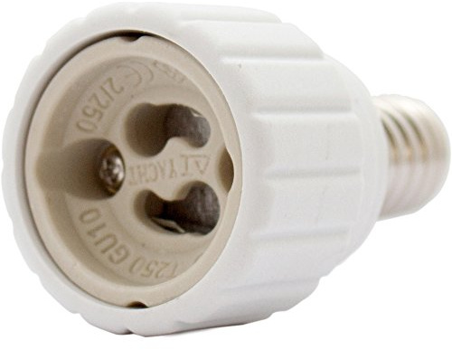Set med 4 – E14-fattning på GU10-fattning lampsockel adapter; lampadapter för LED-halogen och energisparande lampor
