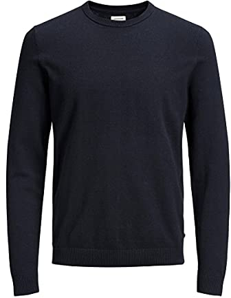 JACK & JONES Men's Classic Knit Sweater - Timeless Black Pullover