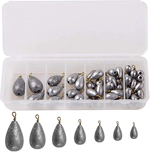 OROOTL Bass Casting Sinker Angelgewichte Set, Angeln Bleie Gewichte Angelausrüstung kit Angelzubehör Set Angelblei Terminal Tackle