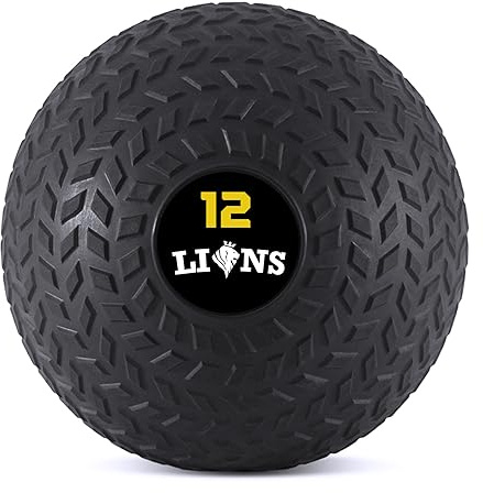 Lions 8kg/10kg/12kg Medicine Slam Rubber Balls Bootcamp MMA Fitness Strength Training No Bounce Ball (12kg)