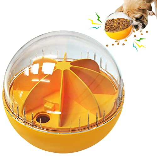 Monotre Dog Treat Ball, Interactive Squeaky Mental Stimulation Toys, Slow Feeder Puzzle Toys for Medium/Large Dog Breeds
