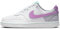 NIKE W Court Vision Lo NN, Appartamenti Donna, Bianco Rush Fucsia Peltro Smeraldo, 40 EU