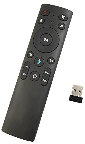 Yinchus Q5 + Air Mouse Bluetooth TéLéCommande Vocale Convient pour Smart TV Android Box sans Fil 2.4G TéLéCommande Vocale