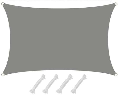 AMANKA 98% UV Schutz Sonnensegel Wasserdicht 1x2m für Terrasse - Segeltuch Sonnenschutz Schattenspender für Garten, Outdoor, Balkon und Terrasse