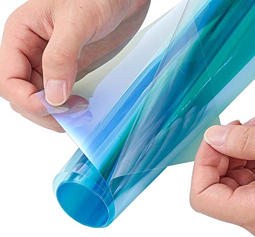 Vinilos Para Cristales Coche Camaleón azul a rojo 55% Tinte del automóvil Tinte Solar Película Protección de la etiqueta Película de vidrio Láminas de ventana 3m x 50 cm Laminas Para Tintar Lunas Coch