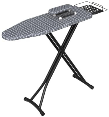 RUTERMY Tabla De Planchar Vertical Plegable con Reposaplanchas A Vapor Soporte De Plancha Antideslizante Superficie De Planchado (39''*13'')(Style4)