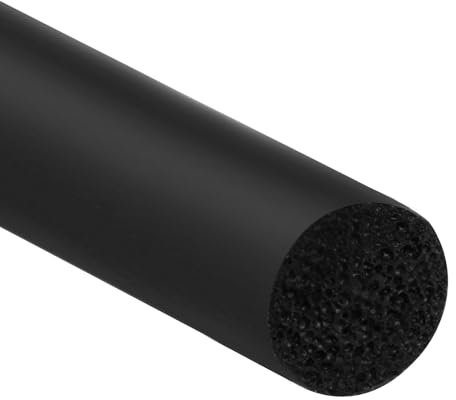 PATIKIL 6mm x 12m Backer Rod, Foam Rope Caulk Crack Joint Filler Roll Seal Weather Strip for Home Construction, Black
