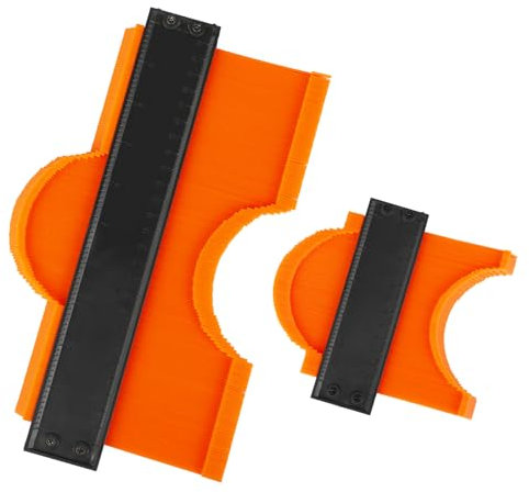 Medidor y Duplicador de Contornos 10+5 pulgadas con Bloqueo – Regla de Perfil Precisa para Madera, Laminado, Azulejos y Parquet – Herramienta de Copiado para Formas Irregulares