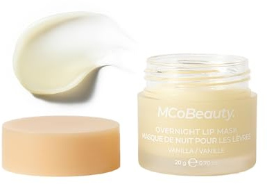 MCoBeauty - Double Duty Lip Mask - Contains Coconut Oil and Vitamin E Lip Balm for Day or Overnight Mask - Vanilla Scent - Skin Care and Makeup Accessories - Holiday Essentials - 15g