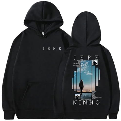 CUTTE Inspiré par Ninho Jefe | Pull À Capuche Graphique | Style Streetwear Oversized | Musique Hip Hop Unisexe (Continue,Grand)
