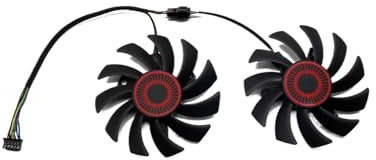 HKVTVCYPYA 2 uds T128010BH DC 12V 0.25A 75mm Compatible con ASUS R9 270X HD7850 GTX 660 770 GTX660 TiDirectCU II ventilador for tarjeta gráfica