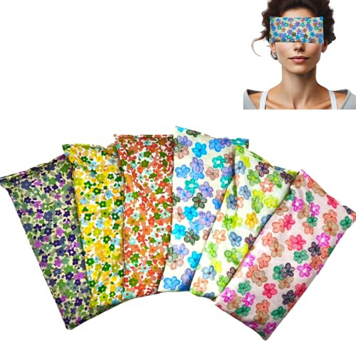 savasanas Cuscini per Gli Occhi Pack 6- Fiori 2026 | Semi di Lavanda e Riso | Yoga, Meditazione, rilassamento, Riposo oculare...