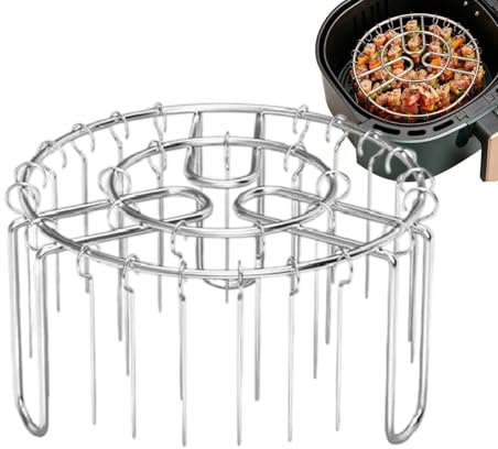 Soporte Para Brochetas Freidora De Aire | 49 Soporte Vertical De Acero Inoxidable Resistente Al Calor | Rejillas Freidora De Aire - Para Cocina Hogar Barbacoa Placa De Cocina Ternera Pollo Carne Pesca