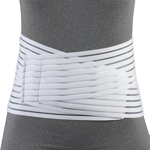 OTC Lumbosacral Support, 7-inch Lower Back, Lightweight Compression, Elastic, White, Large