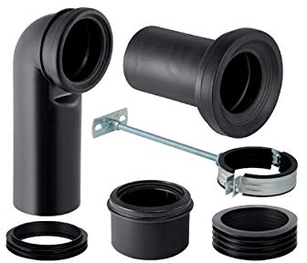 Geberit – Jeu de manchons Geberit pour wC au sol : Noir (131.082.16.1)