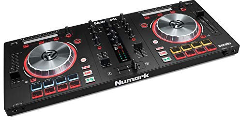 Numark Mixtrack Pro 3 - All-In-One 2-Deck DJ Controller for Serato DJ Including an On-board Audio Interface, 5-inch High Resolution Jog Wheels and Serato DJ Lite & Prime Loops Remix Tool Kit