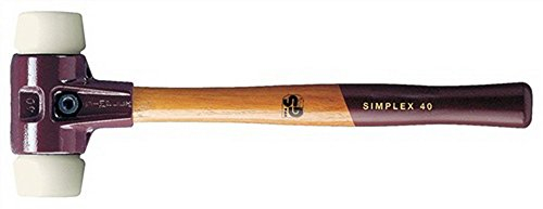 Schonhammer D.80mm 2930g Simplex m.Holzstiel HALDER Super-Ku.weiß