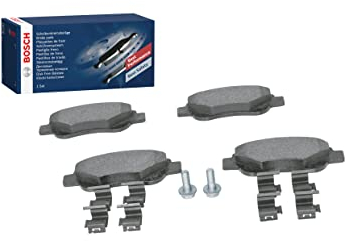 Bosch BP975 - Auto Bremsbeläge vorne - Bosch-Qualität - für leises Bremsen mit wenig Staub - ECE-R90 zertifiziert - kupferfrei - 1 Set mit 4 Bremsbelägen - Mit Zubehör