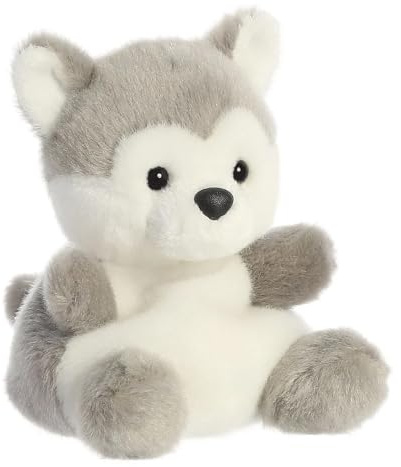 Aurora, 33474, Palm Pals, Busky Husky, 13cm, Plüschtier, grau/weiß