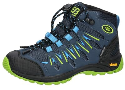 Brütting Expedition Kids High, Cross Country Running Shoe, Marine/Blau/Lemon,