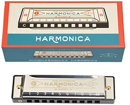 Rex London Mundharmonika C-Dur 10 Löcher: mit Etui inkl. Anleitung und Reinigungstuch