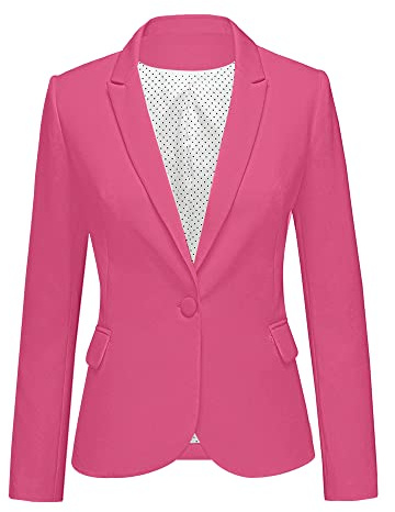 LookbookStore Women Blazers for Work Professional Blazer Plus Size Women Maternity Jacket Womens Blazers and Jackets Casual Lightweight Blazer Concert Outfits for Hot Pink1 Size XL 16 18