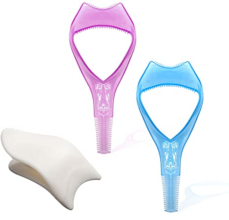 YEJAHY 3pcs Makeup Eyelash Tool, Eyelash Combs, Mascara Shield Applicators, Eye Makeup Tool Mascara Stencil for Ladies Girls Women Beginners