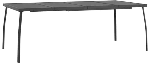 vidaXL Tavolo da Giardino Antracite 200x100x72 cm Rete d'Acciaio