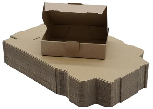 50 Stück Maxibriefkartons 180 x 130 x 45 mm (außen) - MB 2 - FEFCO 0426 - braun für Warenpost Warensendung Büchersendung Briefversand - elb-verpackungen
