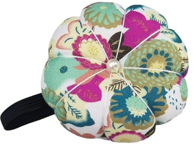 Nadelkissen zum Nähen - Nadelkissen, Arm-Nadelkissen mit Band in Kürbisform | Hübsches Nadelkissen mit Blumenmuster mit elastischem Band für alle Pole