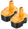 JUNWOOD Replacement for Dewalt 18V Battery Ni-Mh 5000Ah Compatible with DC9098 DC9096 DC9099 DC970 DW9095 DW9096 DE9039 DE9095 DE9096 DE9098 DW9098 DW9099 2pack Batteries