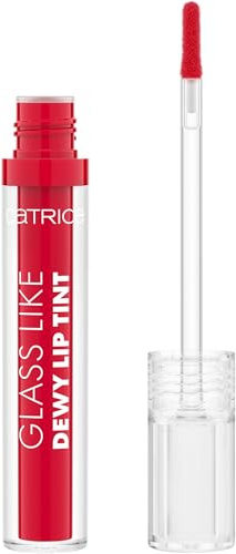 Catrice Glass Like Dewy Lip Tint, Lipgloss, Nr. 050, Rot, Färbeeffekt, glänzend, vegan, ohne Parabene, ohne Mikroplastikpartikel, Nanopartikel frei, 1er Pack (3ml)