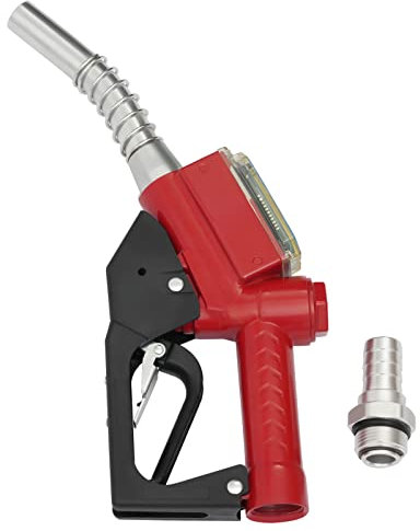 1 Zoll Automatische Zapfpistole Dieselpistole für Heizöl und Diesel 1.5m/ 3h hoher Durchfluss Zapfpistole mit Anzeige Durchflussmesser Elektrische Dieselpumpe Heizölpumpe Ölpumpe