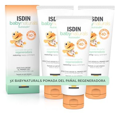 Nutraisdin Baby Naturals Pomada del Pañal Regeneradora TRIPLO PACK, Protege y Regenera la Pil Sensibilizada, con 40% Zinc, 3x100ml