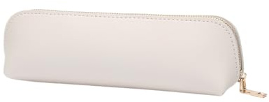 YONBEN Blyertsfodral smalt litet pennfodral dragkedja pennfodral fodral, Beige, S, Enkelt