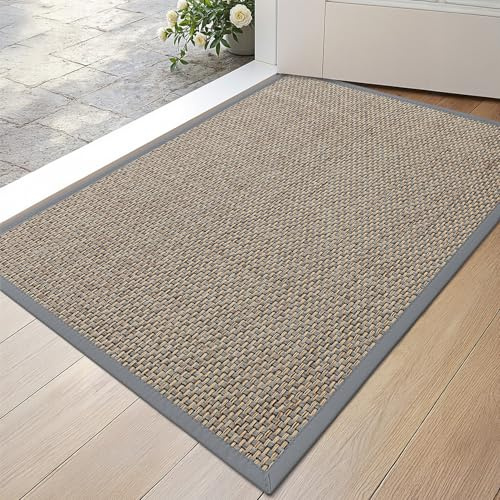 DEXI Dörrmatta Inomhus 43 x 76 cm, Halkfri, Grå | Polyestermaterial, smutsfångande, låg profil, lätt att rengöra, för entré, hall och veranda