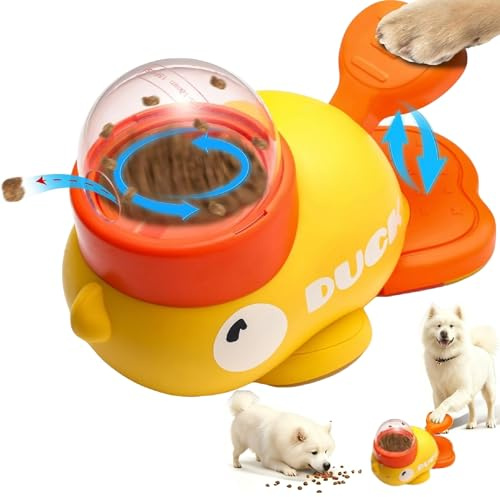 Jeu d'Intelligence pour Chien Mangeoires Lentes Jouet | Distributeur de Croquettes pour Chien Canards de Dessin Animé Adaptés aux Jouets pour Animaux de Petite et Moyenne Taille