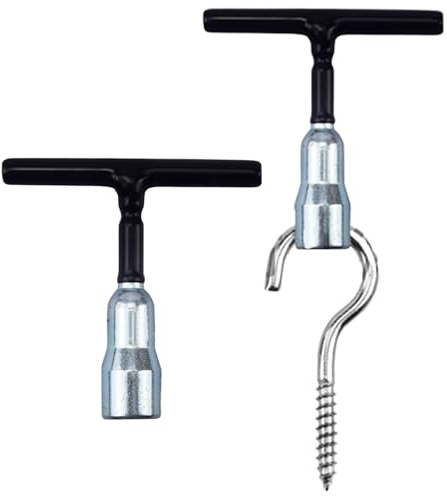 Tournevis à écrou de poignée – Clé de serrage manuelle des boulons, ensemble d'outils manuels en acier de 2 pièces, tournevis à fixation rapide | Outil d'écrou à oreilles robuste pour vis à œil, boulo