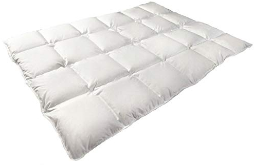 Mayaadi-Home Daunendecke 155x220 cm | 1350g Bettdecke, 15% Gänsedaunen 85% Federn | 100% natürliche Baumwolle | Made in Europe | Steppdecke geeignet für Allergiker | HS43