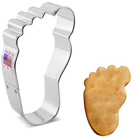 Ann Clark Foot/Footprint Cookie Cutter, 3-3/4 Made in USA