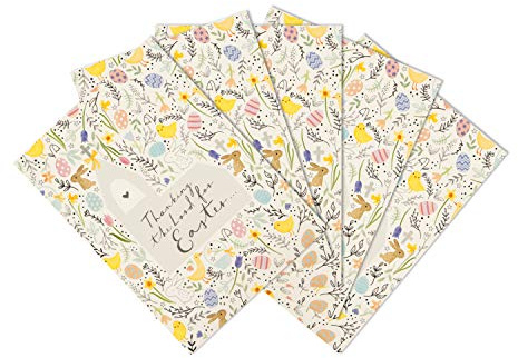 Hallmark Easter Card Multipack, Pack of 5 Easter Cards, Church Design, Traditional Design, White, Pink
