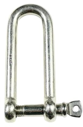 MarineNow Grillete en D largo de acero inoxidable 316, grado marino, elige el tamaño y la cantidad del paquete (10 mm, 01 unidades)