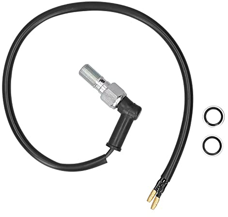Hydraulisk Bromsljuskontakt, Motorcykel M10x1.0 Hydraulisk Bromsströmbrytare Tryckljuslampa Byte för De Flesta Europeiska Street- och Terrängcyklar(Utan)