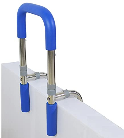 Anti-Slip Bathtub Grab Bar Safety Bar for Seniors and Handicap - for Assistance Getting in and Out of Tub, Easy to Install on Most Tubs
