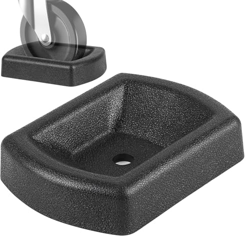 Komokeru Jack Wheel Chock, Heavy Duty Reinforced Rubber Jack Caster Wheel Dock for Caravans and Trailers, Wheel Chock Stabilizer Wheel Stopper for 6 Inch Jockey Wheels