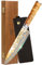 YOUSUNLONG Coltello da chef - Lama da 200mm in acciaio damasco giapponese lavorato a mano - Coltello per affettare affilato come un rasoio - Manico in legno di radica naturale con pelle